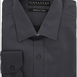 Men's Wrinkle-Free Dress Shirt - Charcoal